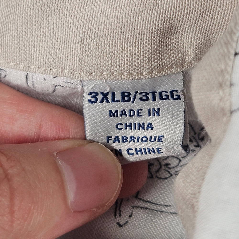 Tommy Bahama Button Up Shirt‎ Mens 3XLB White Cocktail Print The Veracruz Cay - Picture 5 of 10